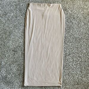 🦋 NWT Boohoo Cream Midi Pencil Skirt Size 8